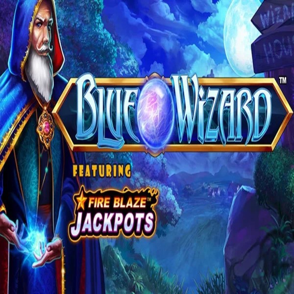 Play the Blue Wizard Fire Blaze Jackpots slot by Rarestone Gaming on Slotrize Casino