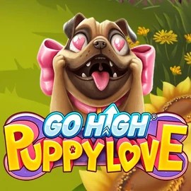 Go High Puppy Love game by RubyPlay – logo hosted on Slotrize Casino